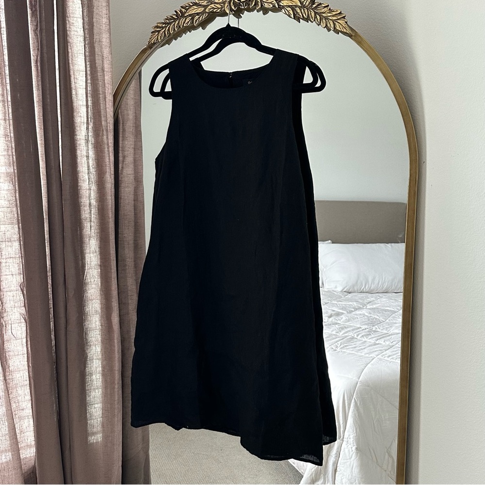 XSOLDX NWT Quince black linen shift dress size large